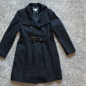 Grey wool pea coat